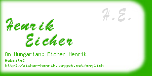 henrik eicher business card